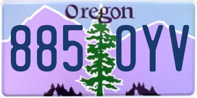OR license plate 885OYV