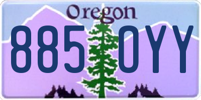 OR license plate 885OYY