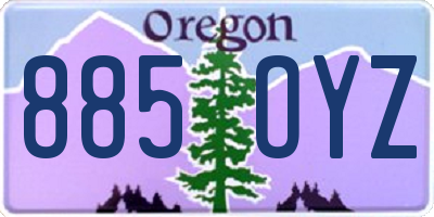 OR license plate 885OYZ