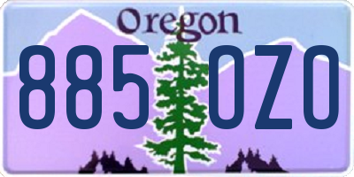 OR license plate 885OZO