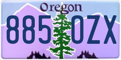OR license plate 885OZX