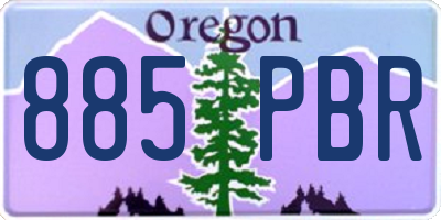 OR license plate 885PBR