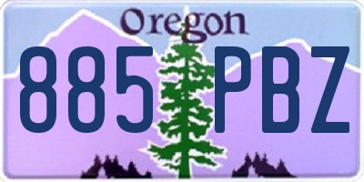 OR license plate 885PBZ