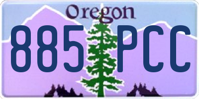 OR license plate 885PCC