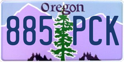 OR license plate 885PCK