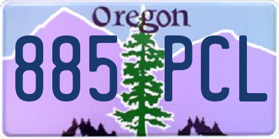 OR license plate 885PCL