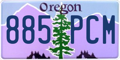 OR license plate 885PCM