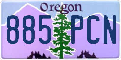 OR license plate 885PCN