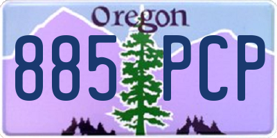 OR license plate 885PCP