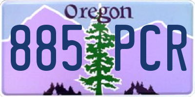 OR license plate 885PCR