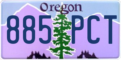 OR license plate 885PCT