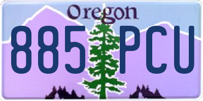 OR license plate 885PCU