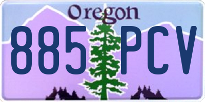 OR license plate 885PCV