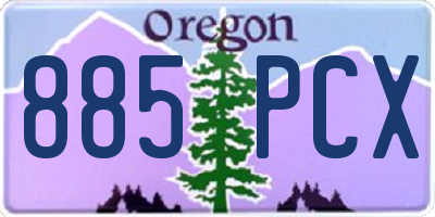 OR license plate 885PCX