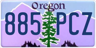 OR license plate 885PCZ