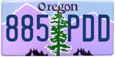 OR license plate 885PDD