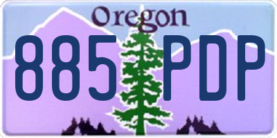 OR license plate 885PDP