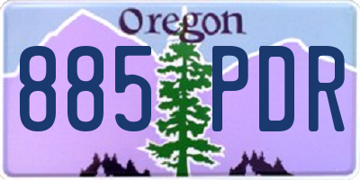 OR license plate 885PDR