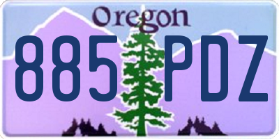 OR license plate 885PDZ