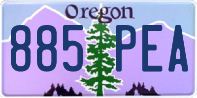 OR license plate 885PEA