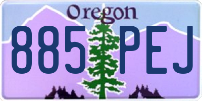 OR license plate 885PEJ