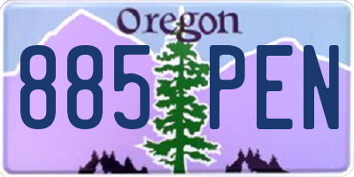 OR license plate 885PEN