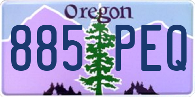 OR license plate 885PEQ