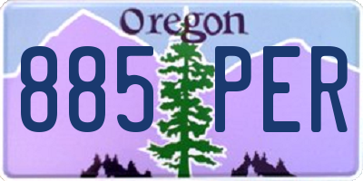 OR license plate 885PER