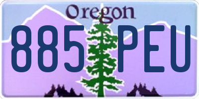 OR license plate 885PEU