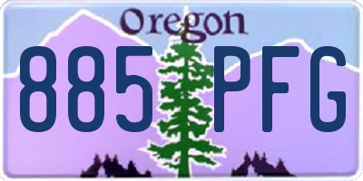 OR license plate 885PFG
