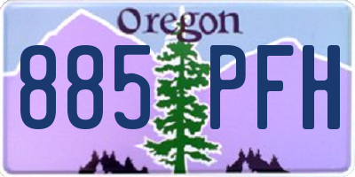 OR license plate 885PFH