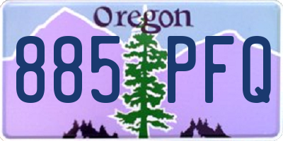 OR license plate 885PFQ
