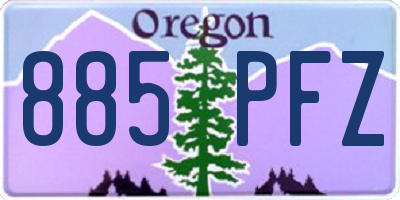 OR license plate 885PFZ