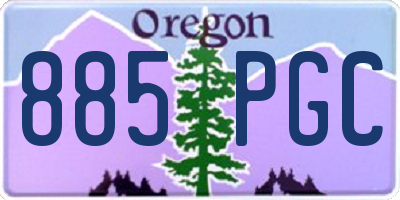 OR license plate 885PGC