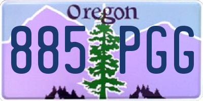OR license plate 885PGG