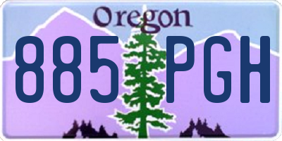 OR license plate 885PGH