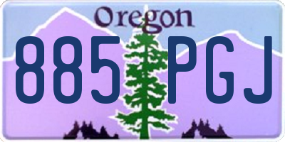 OR license plate 885PGJ