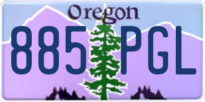 OR license plate 885PGL