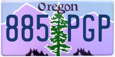 OR license plate 885PGP