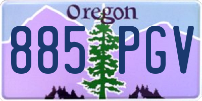 OR license plate 885PGV