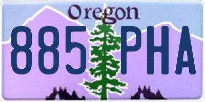 OR license plate 885PHA