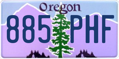OR license plate 885PHF