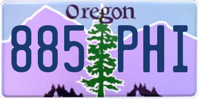 OR license plate 885PHI