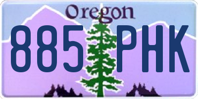 OR license plate 885PHK