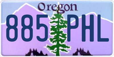 OR license plate 885PHL