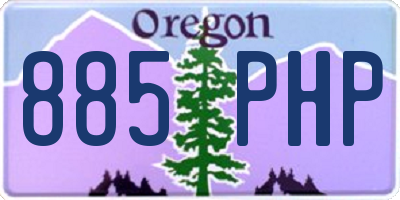 OR license plate 885PHP