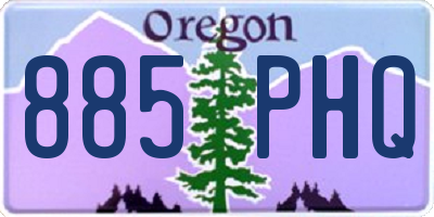 OR license plate 885PHQ