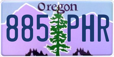 OR license plate 885PHR
