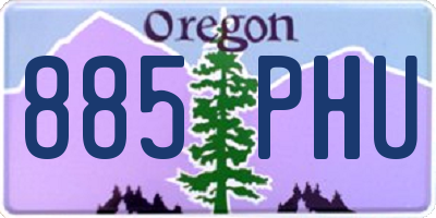 OR license plate 885PHU