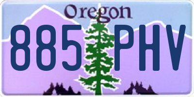 OR license plate 885PHV